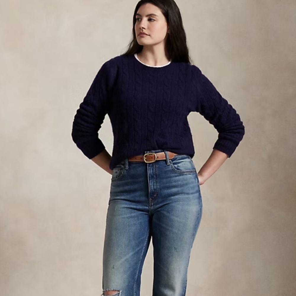 L.L. Bean Ribbed Knit Wool Sweater